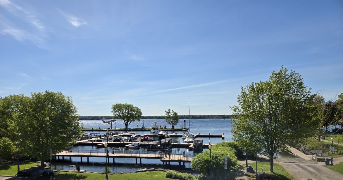View of the Brockville Marina and the St. Lawrence River from Seaway Terrace